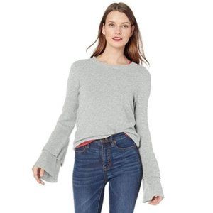 J.Crew Grey Bell Sleeve Crew Neck Sweater XS